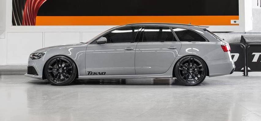 Nardo Grey Audi RS6 Side profile with Tekno Sticker