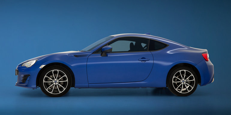 Blue Subaru BRZ Side Profile