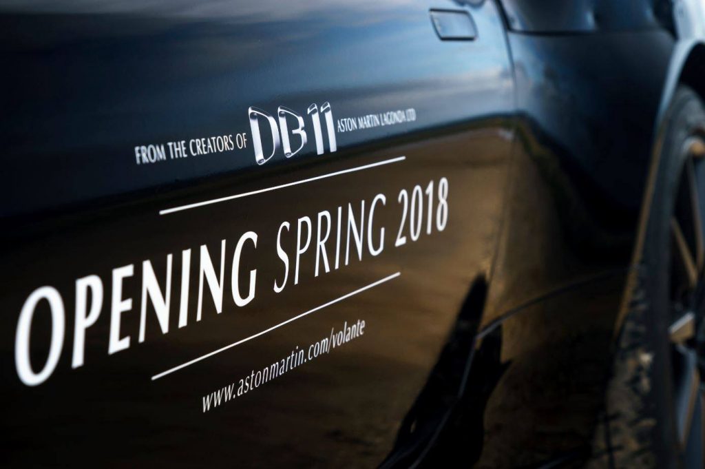 2018 Aston Martin DB11 Volante 'Opening Spring' sticker