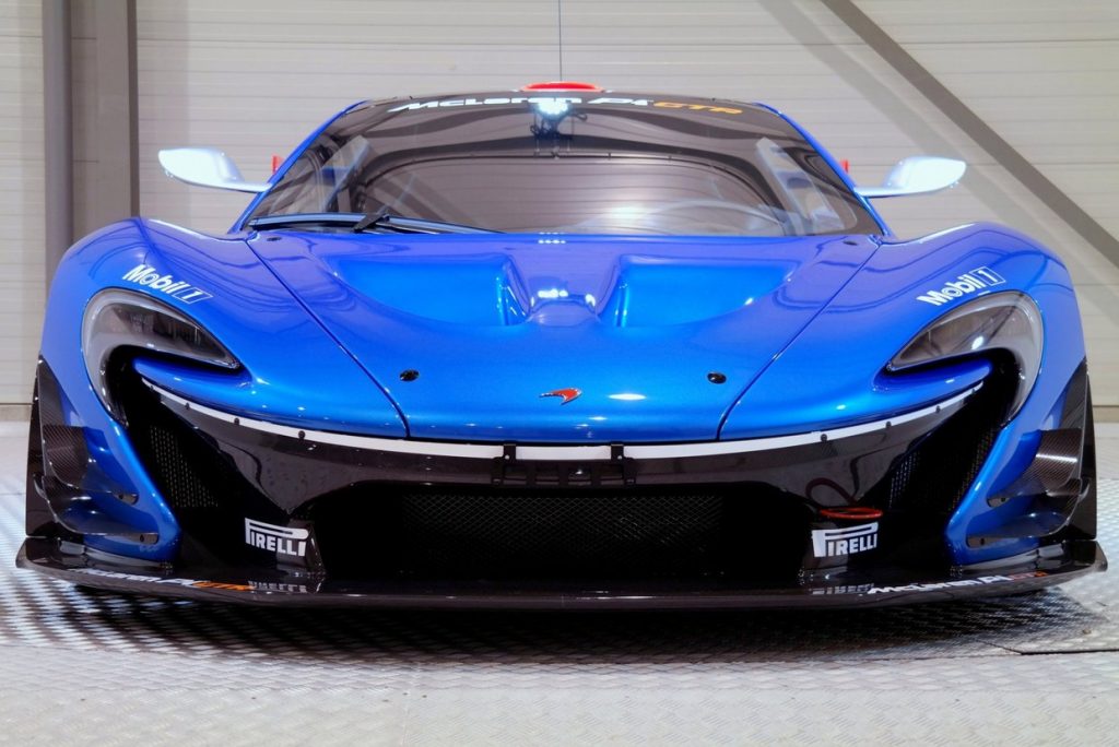 Mclaren P1 GTR in Blue Front Angle