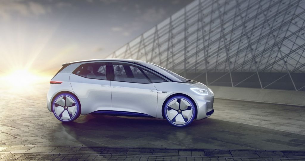 Volkswagen I.D. Concept Electric Car Side Profile