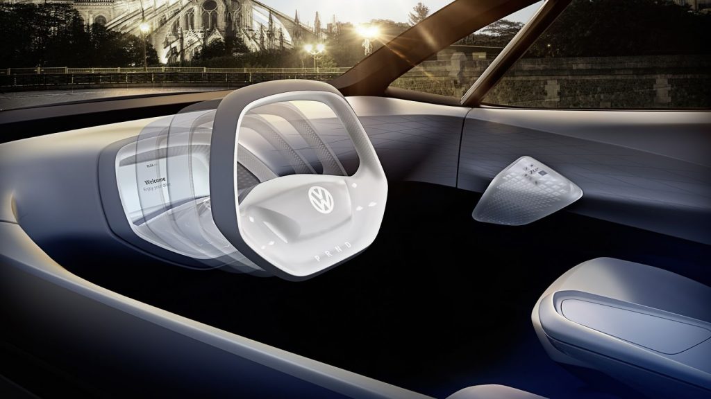 Volkswagen I.D. Concept Electric Car futuristic interior