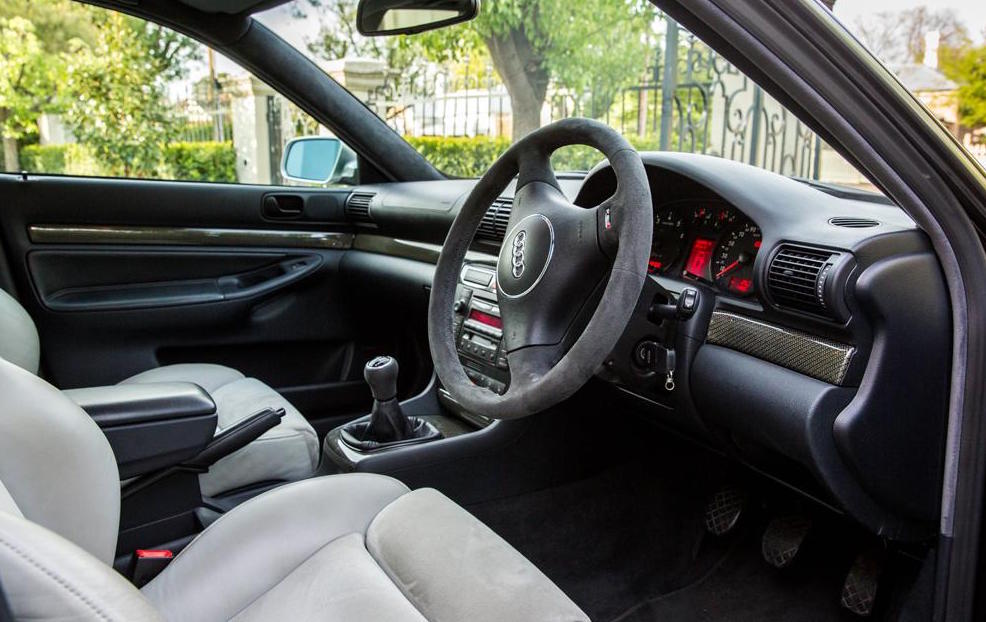 Audi RS4 B5 interior with Alcantara steering wheel