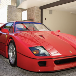 Red Ferrari F40 front end