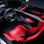 Ferrari SP interior with red leather seat